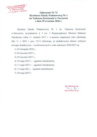 Dni wolne od zajęć dydaktycznych — zdjęcie 1